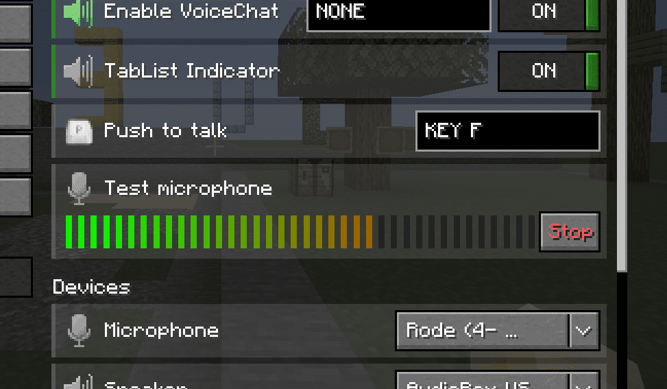 Mic test in Voice Chat addon LabyMod Idea