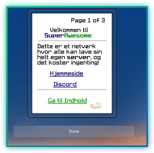 Page one of the book