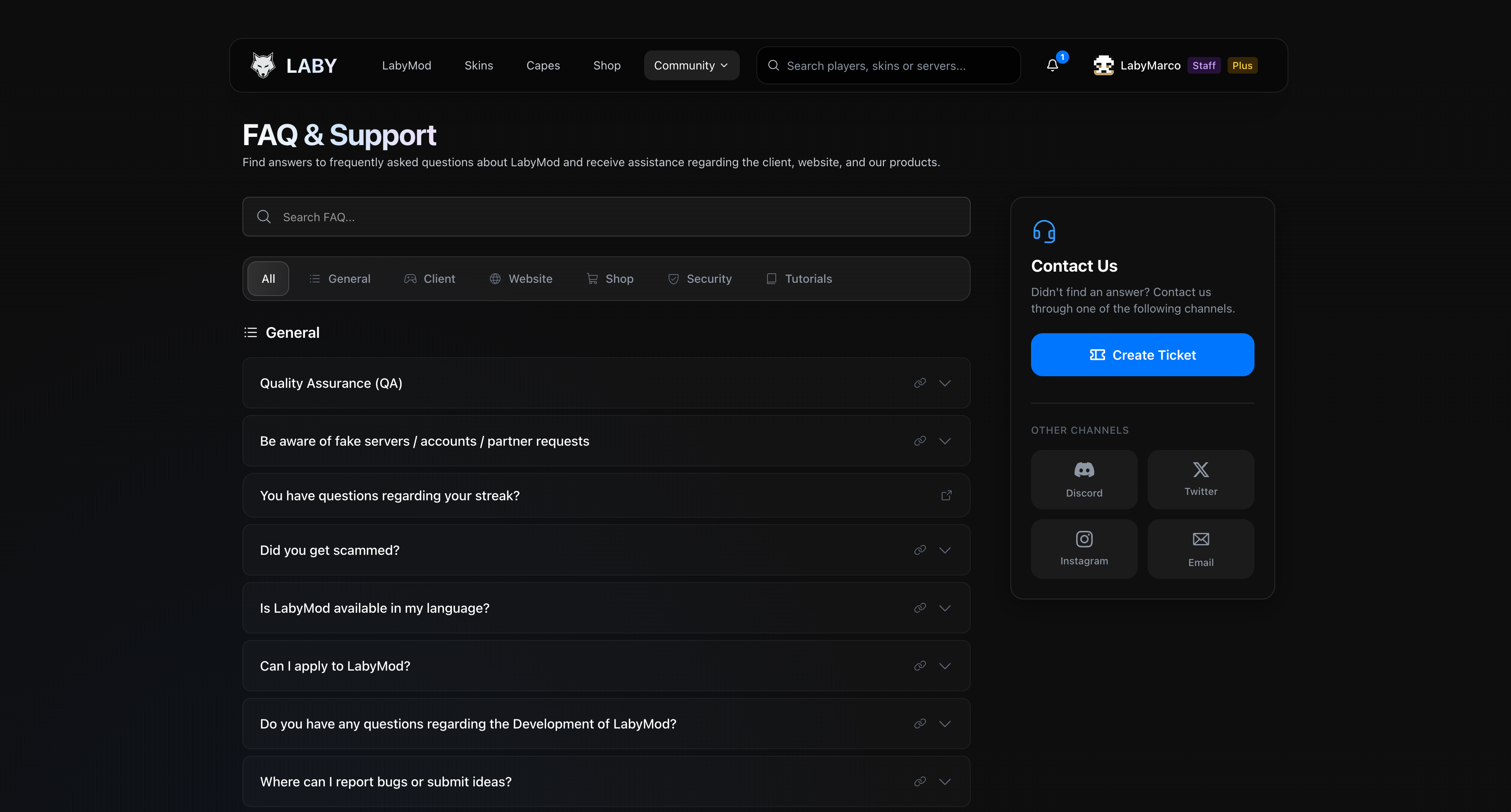 Neues Support-Center